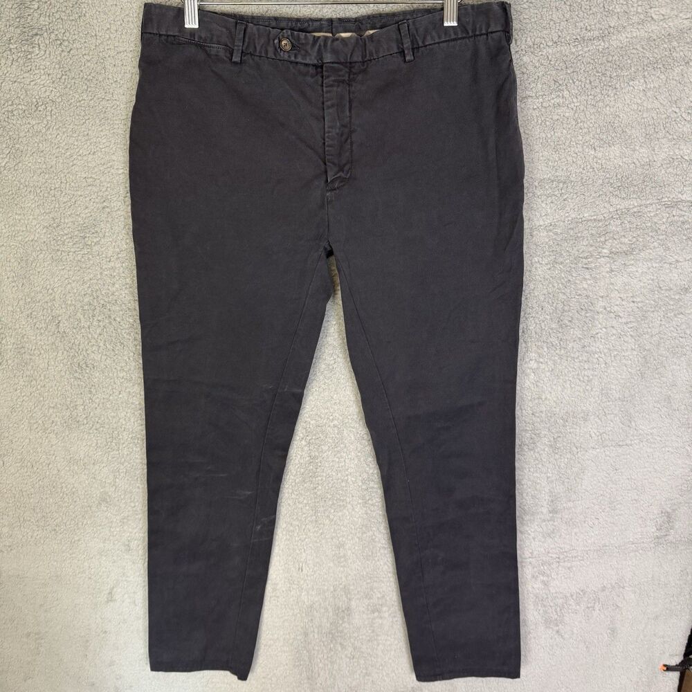 Burberry London Pants Mens 34x28 Blue Cotton Chino Straight Leg‎ Casual Trousers